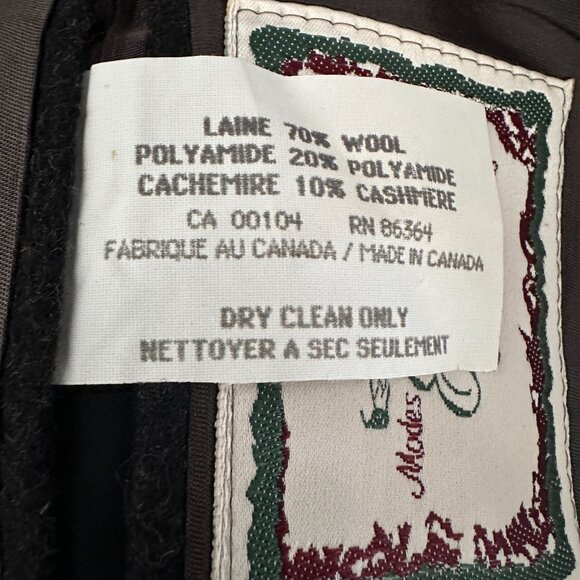 Unisex Wool Cashmere Blend Blazer Style Coat sz 40R - Marled Black - Picture 12 of 13